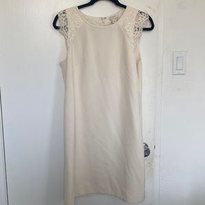 Cream with Lace J Crew dress size 6.